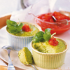 Broccoli Soufflé with Tomato Sauce