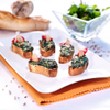 Spinat-Schafskäse-Bruschetta