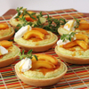 Baked Goats Cheese Tart with Caramelised Peaches