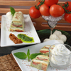 Tomato and Mozzarella Terrine with White Balsamico Espuma