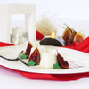 Vanillekipferl-Panna Cotta mit Portweinfeigen