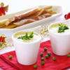 Pea Soup with Prosciutto Grissini
