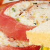 Schinkenroulade auf Salzgebäck