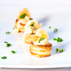 Vol-au-vent mit Garnelen