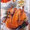 Gebratenes Poulet mit pikanter Füllung