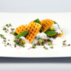 Wholemeal Waffles with Creamed Vegetables