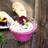 Rote Rüben-Kaltschale mit Krenschaum