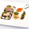 Gratinated Pork Tenderloin with Wild Mushroom Frittata and Sweet Pepper and Cream Cheese Foam