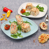 Filled Tortillas with Smoked Salmon and Rocket Leaf Salad