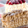 Strudelteigschnitten mit Kaffeecreme und Amarettini