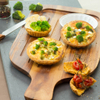 Crispy Tartlets filled with Broccoli and Camembert Cheese