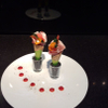 Truffled Potato Foam Cone with Parma Ham and Fried Vegetables