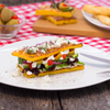 Polenta Sandwich with Feta Cheese and Olives
