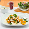 Gnocchi mit leichter Käsesauce und Blattspinat