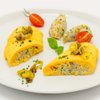 Mushroom and Herb Stuffed Rice Omelette