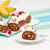 Bananen-Stracciatella-Biskuitroulade