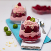 Vanille-Himbeer-Creme mit weißer Schokolade