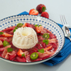 Parfait au gingembre avec compote de rhubarbe