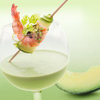 Avocado Panna Cotta mit Crevetten