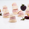 Cinnamon Pavlovas with Plum Mousse