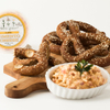 Pumpernickel Pretzel with Home Grown Pimiento Cheese