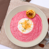 Foamy Red Wine Soup with Apple and Cinnamon Rolls