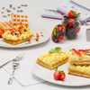 Waffeln mit Vanillemousse