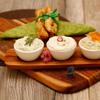 Dreierlei Aufstriche: Radieschen-Kresse, Karotten-Rucola und Kräuter-Frischkäse (Thermomix®)