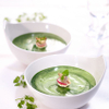 Cream of Wild Garlic Soup with Olive Oil Croutons