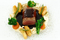 Venison with Cima di Rapa, dried apricots and parsnips