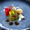 Green tea noodles / salted egg yolk espuma / Egg white chili tartare / Ponzu stock