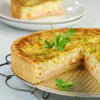 Mozzarella-Knoblauch-Schinken-Quiche