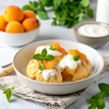 Apricot Balls withj Yoghurt Sauce