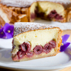 Gebackene Topfen-Kirsch-Tarte 