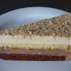 Dark Chocolate, Caramel and Passion Fruit Gateau