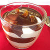 Ginger Mousse with Chocolate Sauce