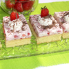 Strawberry and Stracciatella Slices