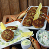 Light Crab Cakes with Saffron Aioli and Pickled Cucmber Salad