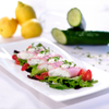 Ham Slices stuffed with Cucumber